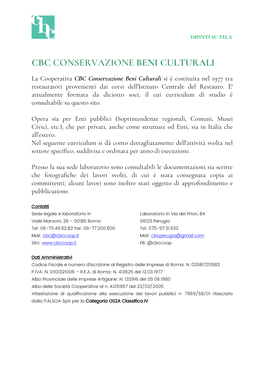 Cbc Conservazione Beni Culturali