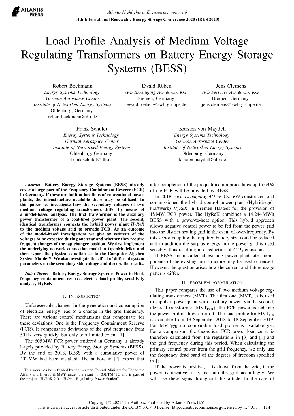 Load Profile Analysis of Medium Voltage Regulating Transformers