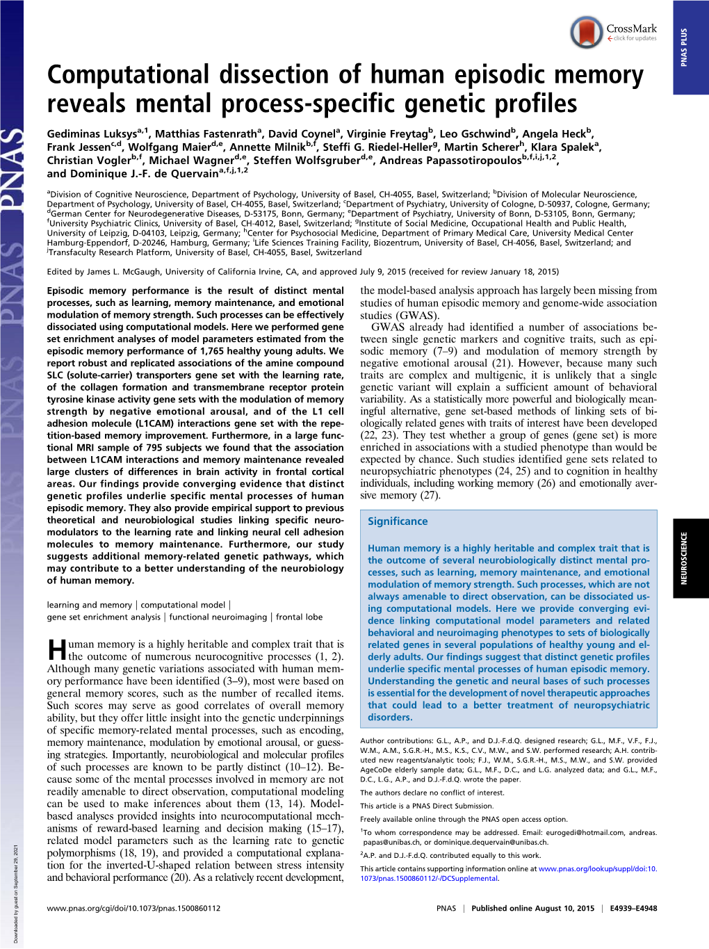 Computational Dissection of Human Episodic Memory Reveals Mental