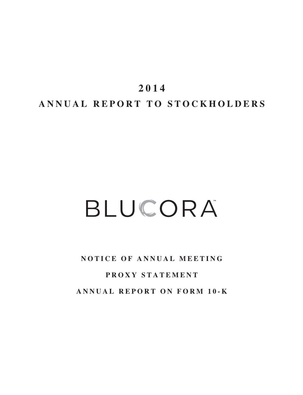 2014 Annual Report to Stockholders