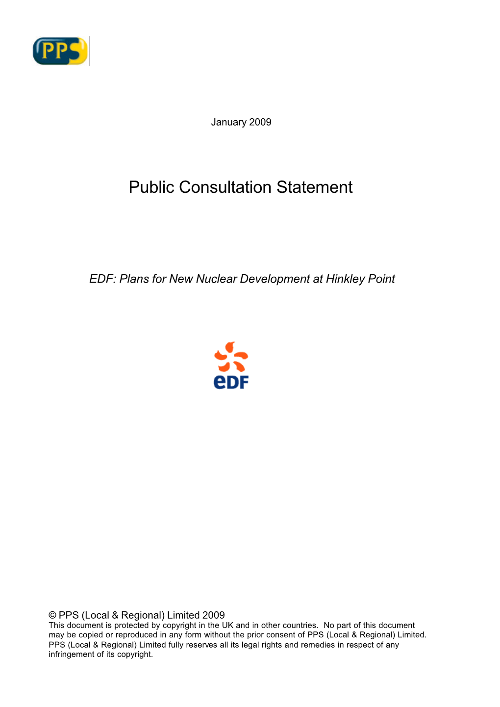 Hinkley Point Public Consultation Statement January 2009 …