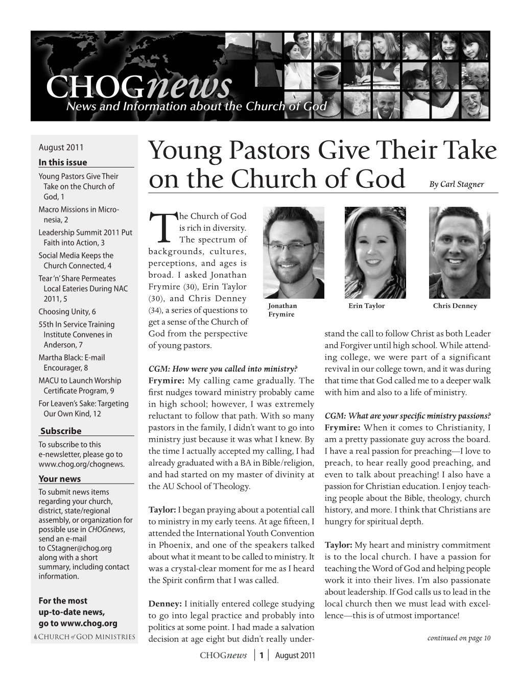 Young Pastors Give Their Take on the Church of God by Carl Stagner