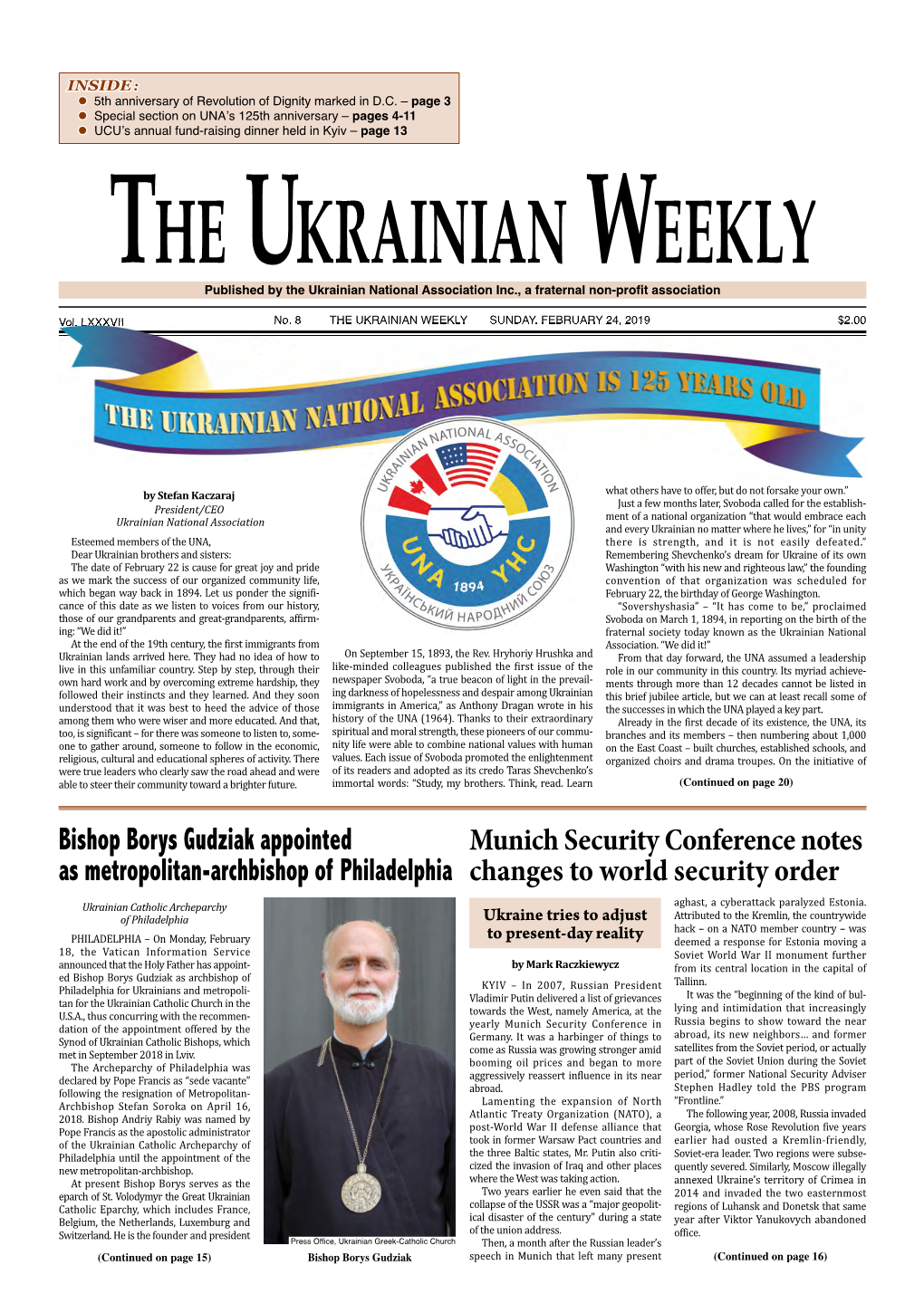 The Ukrainian Weekly, 2019