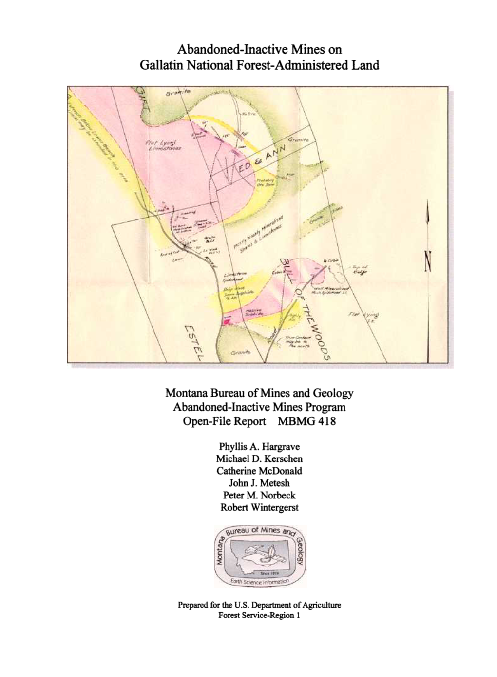 Inactive Mines on Gallatin National Forest-Administered Land