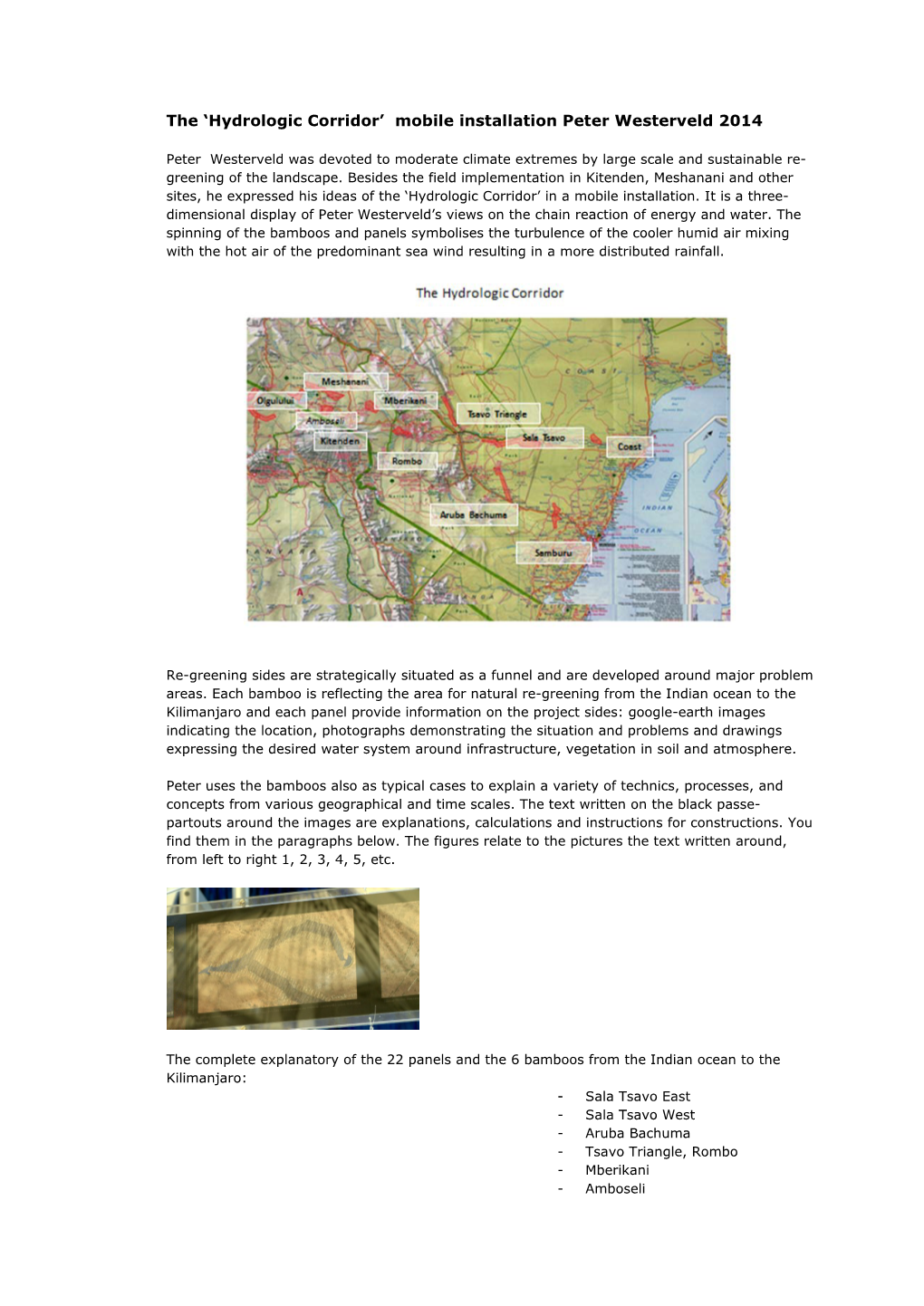 The Hydrologic Corridor Mobile Installation Peter Westerveld 2014.Pdf