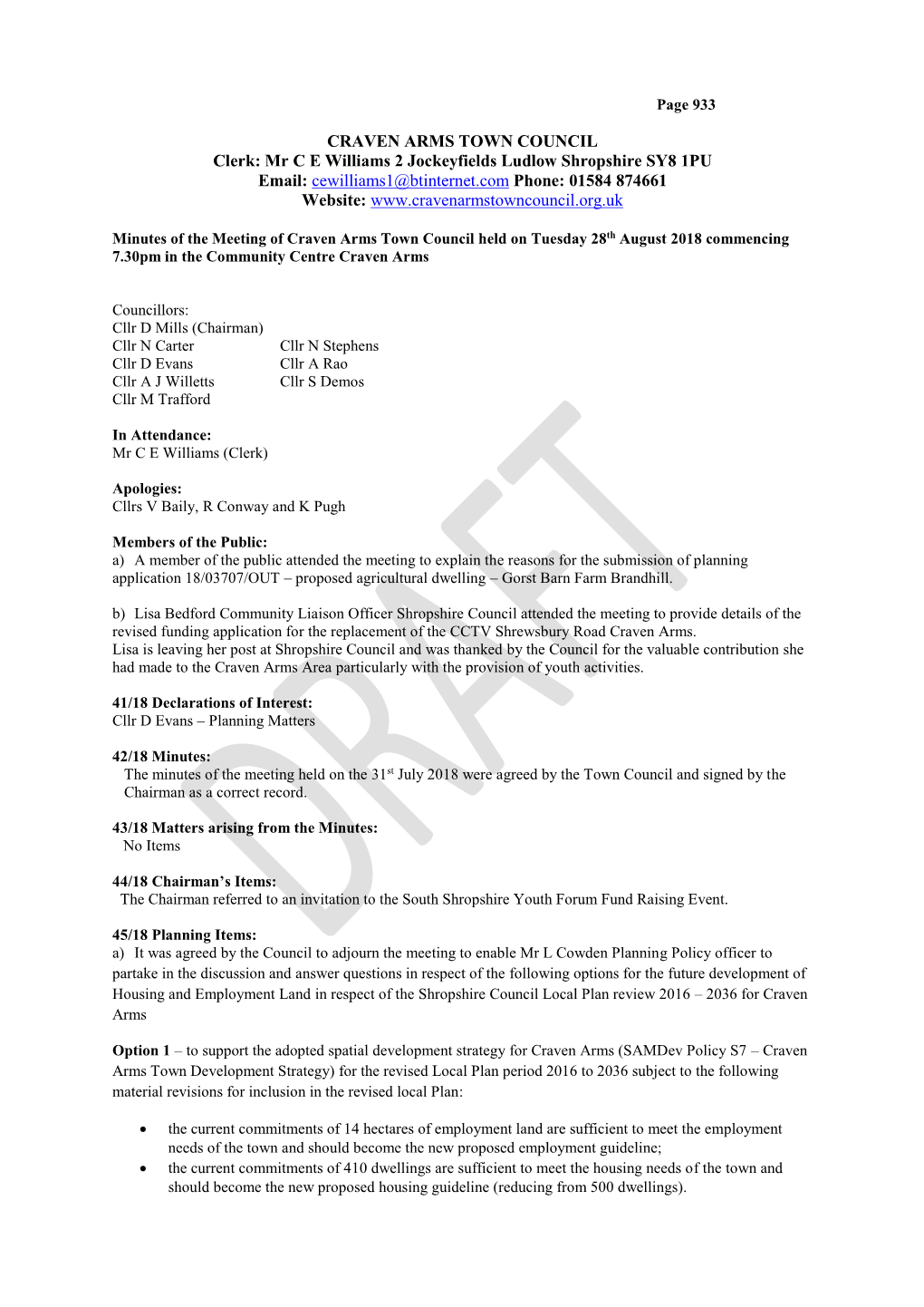 Craven Arms Town Council