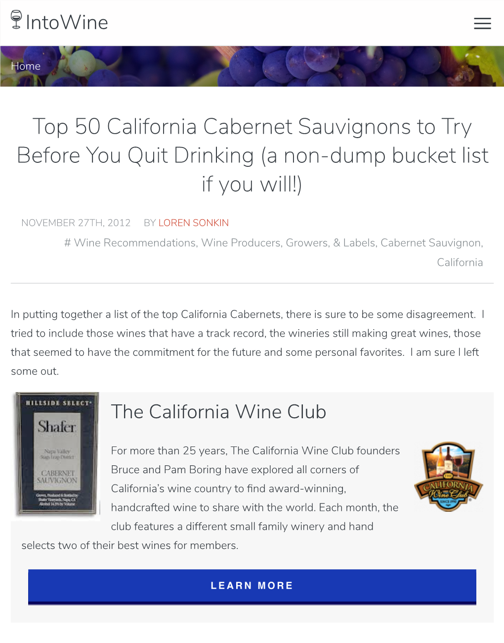 Top 50 California Cabernet Sauvignons to Try Before You Quit Drinking (A Non-Dump Bucket List If You Will!)