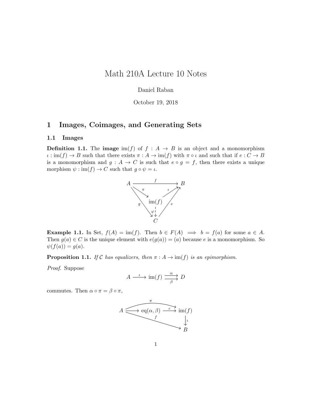 Lecture 10 Notes