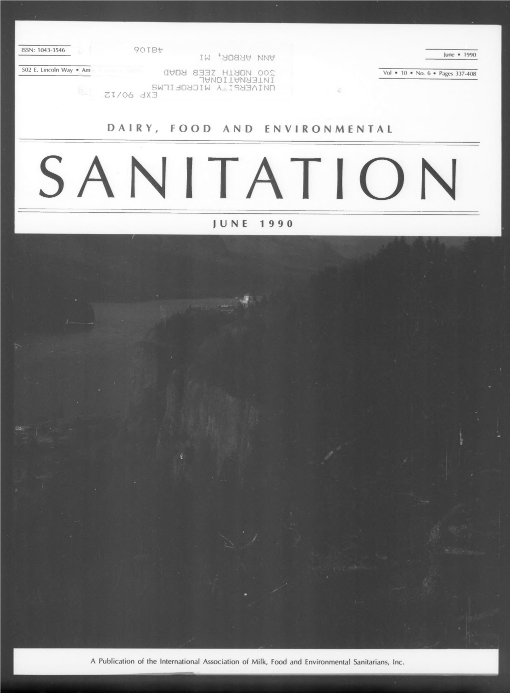 Dairy, Food and Environmental Sanitation 1990-06: Vol 10 Iss 6