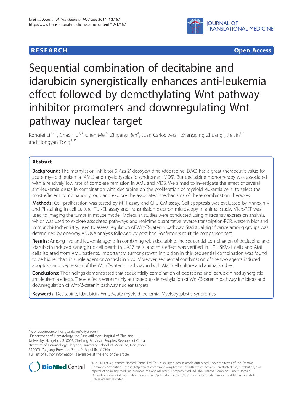 Sequential Combination of Decitabine