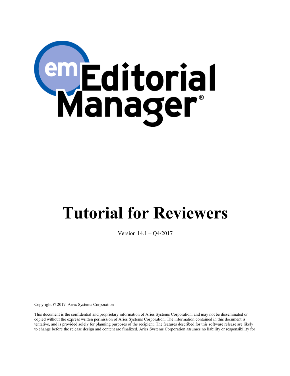 Tutorial for Reviewers