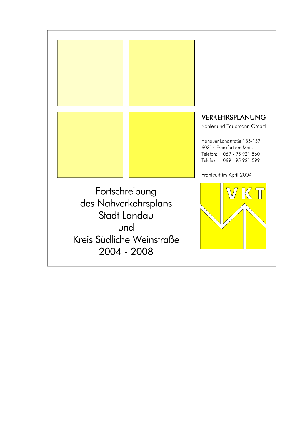 Nahverkehrsplan Stadt Landau Und Des Landkreis Südliche Weinstraße