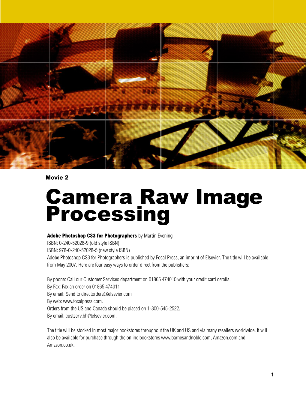 Camera Raw Image Processing