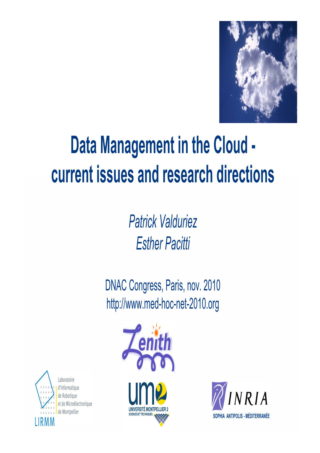 Cloud Data Management