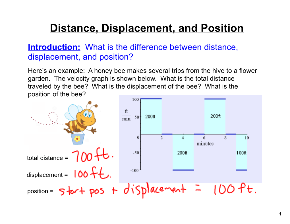 Distance, Displacement, and Position