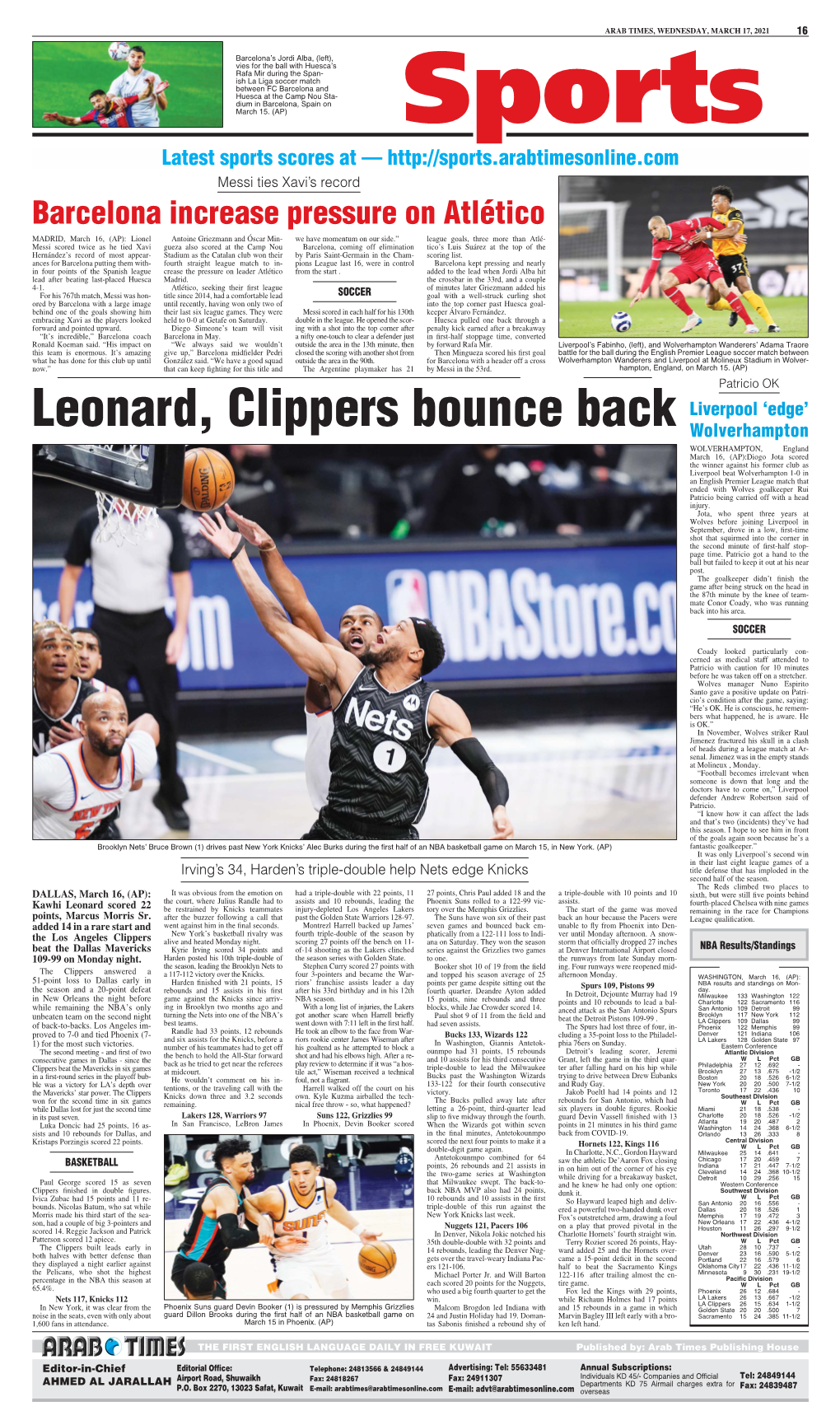 Leonard, Clippers Bounce Back