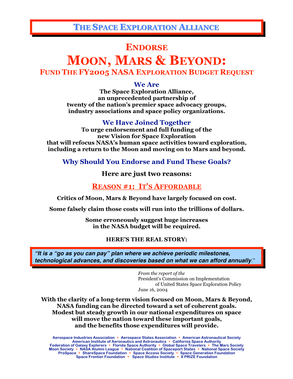 Moon, Mars & Beyond