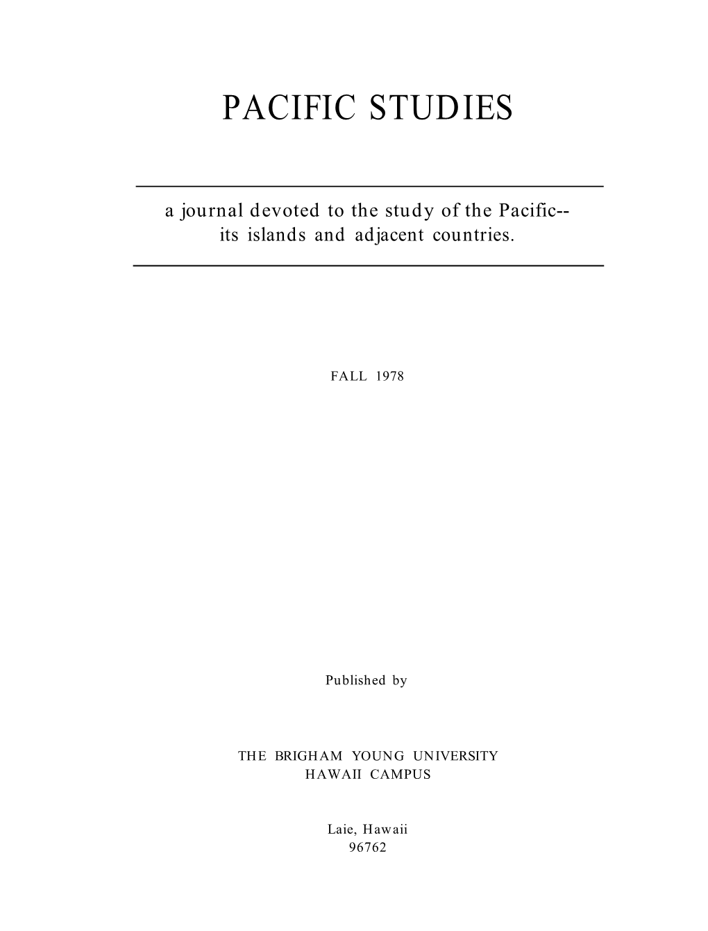 Vol. 02 No. 1 Pacific Studies