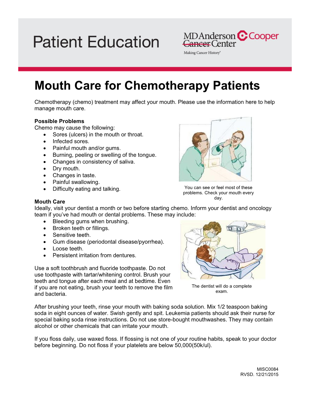 Mouth Care for Chemotherapy Patients