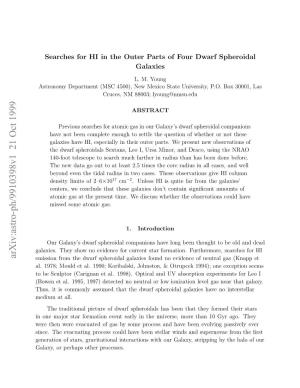 Searches for HI in the Outer Parts of Four Dwarf Spheroidal Galaxies