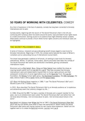 AI50 50 Years of Working with Celebrities Comedy