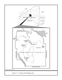 Figure 1-1. Location of Onondaga Lake S Creek E C a R L N E R E Il I V M W Lake Outlet a S