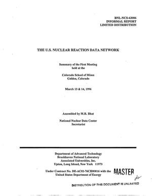 The U.S. Nuclear Reaction Data Network