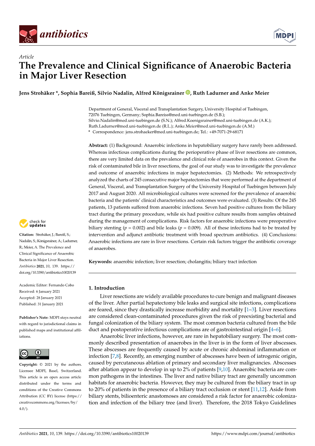 The Prevalence and Clinical Significance of Anaerobic Bacteria