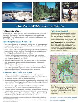 The Pecos Wilderness and Water