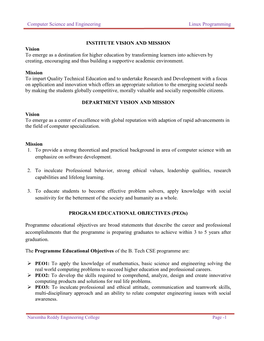 LINUX PROGRAMMING LAB MANUAL Computer Science And