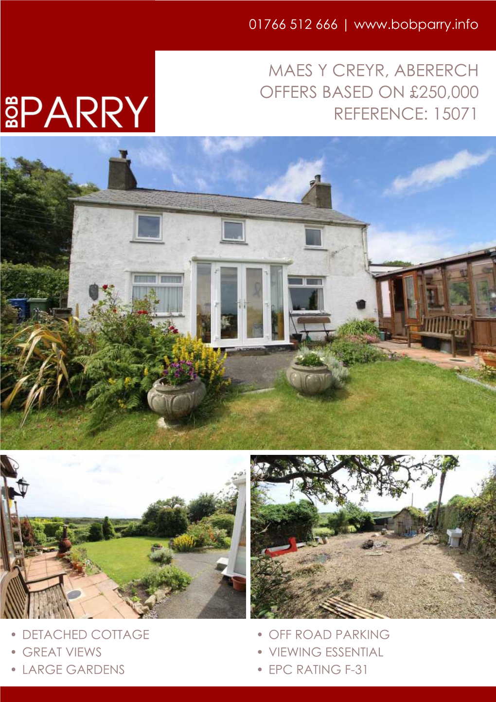 Maes Y Creyr, Abererch Offers Based on £250,000 Reference: 15071