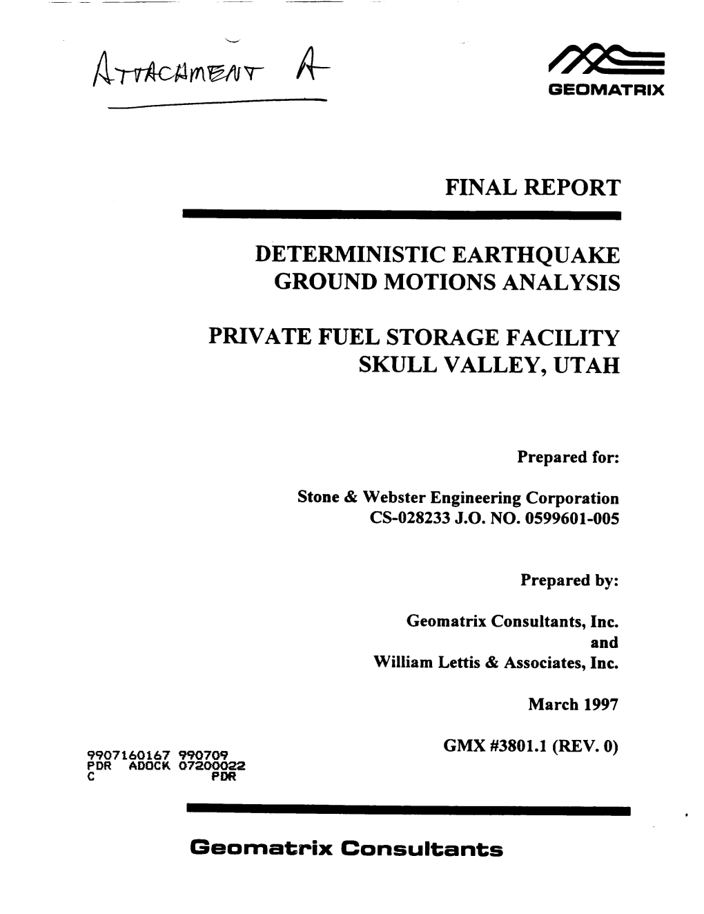 Deterministic Earthquake Ground Motions Analysis