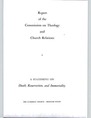 A Statement on Death, Resurrection and Immortality [1969]