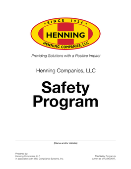 Henning Companies Safety Program V2