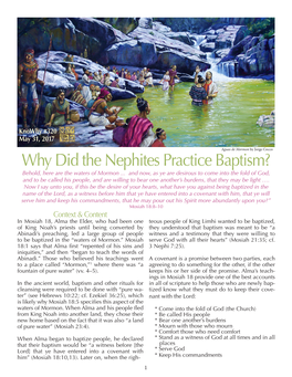 Why Did the Nephites Practice Baptism? Behold, Here Are the Waters of Mormon