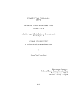 Electrostatic Focusing of Electrospray Beams