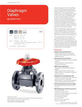 Diaphragm Valves Are an Improved Version of the Older DV Series
