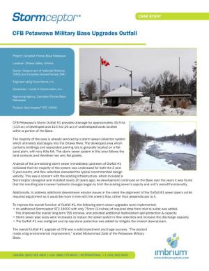 CFB Petawawa Military Base Upgrades Outfall