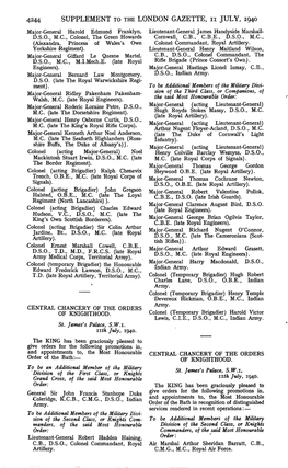 4244 SUPPLEMENT to the LONDON GAZETTE, N JULY, 1940