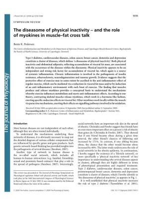 The Diseasome of Physical Inactivity – and the Role of Myokines in Muscle–Fat Cross Talk