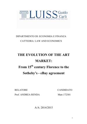 THE EVOLUTION of the ART MARKET: from 15 Century Florence