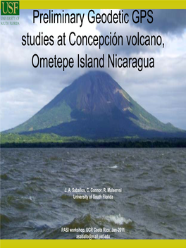 Preliminary Geodetic GPS Studies at Concepcion Volcano, Ometepe