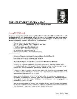 THE JERRY GRAY STORY – 1947 [Updated Jun 15, 2018 – Version JG.002E]