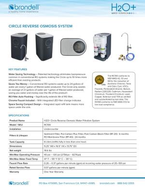 Circle Reverse Osmosis System