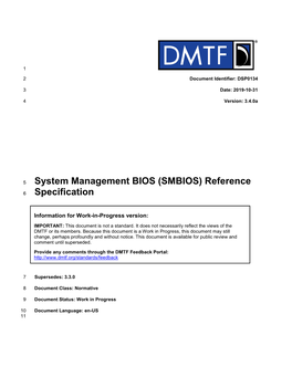SMBIOS Specification