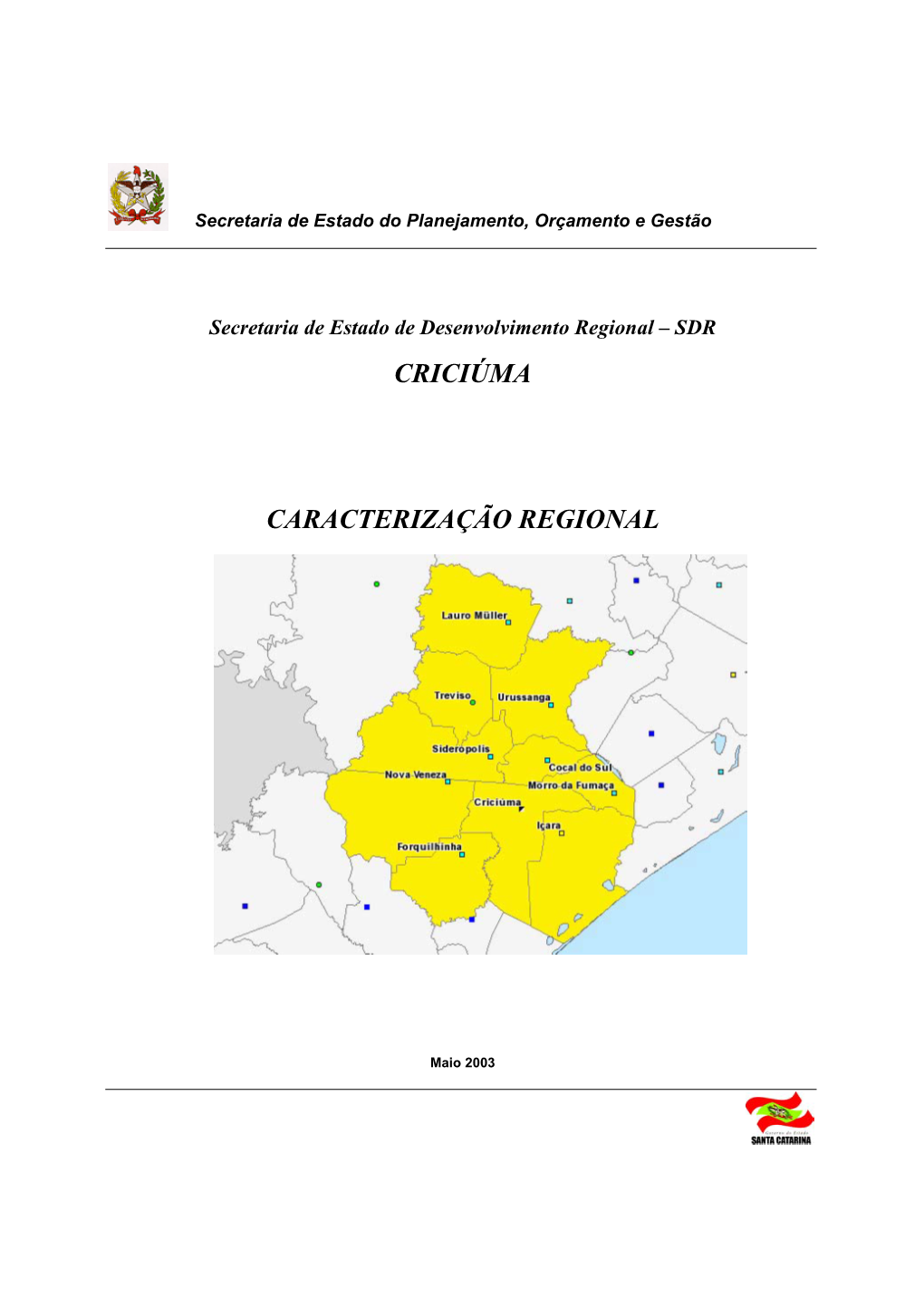 Criciúma Caracterização Regional