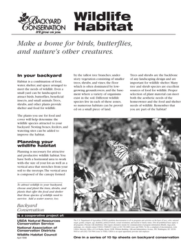 Wildlife Habitat Make a Home for Birds, Butterflies, and Nature's Other Creatures
