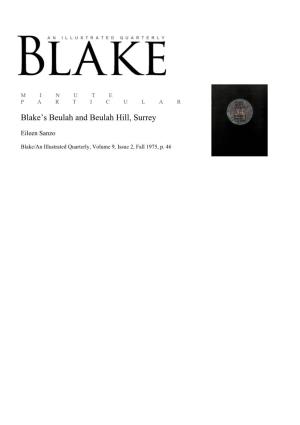 Blake's Beulah and Beulah Hill, Surrey