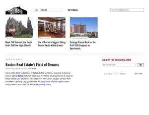 Boston Real Estate's Field of Dreams Your Email Here GO Wednesday, April 3, 2013, by Tom Acitelli