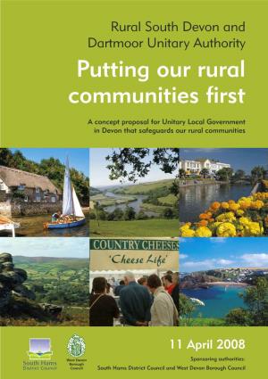 Rural South Devon and Dartmoor Unitary Authority Putting Our Rural Communities ﬁ Rst